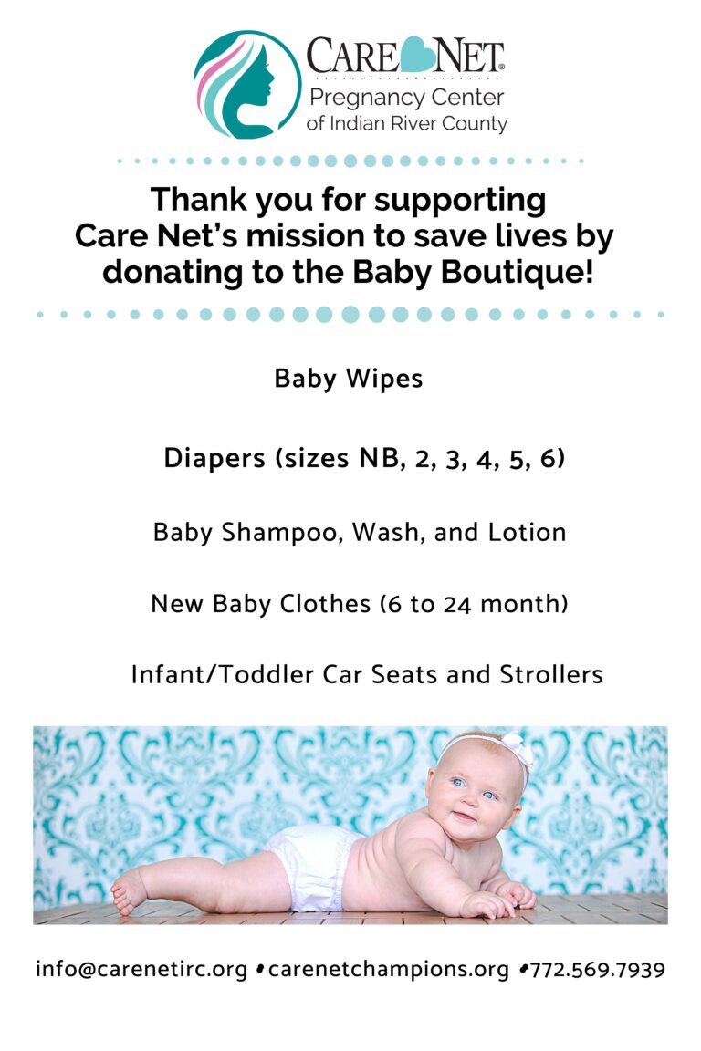 Donate Mommy & Baby Items Care Net of Indian River County