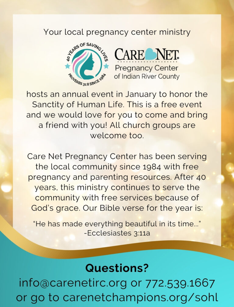 What is Sanctity of Human Life event hosted by Care Net IRC?