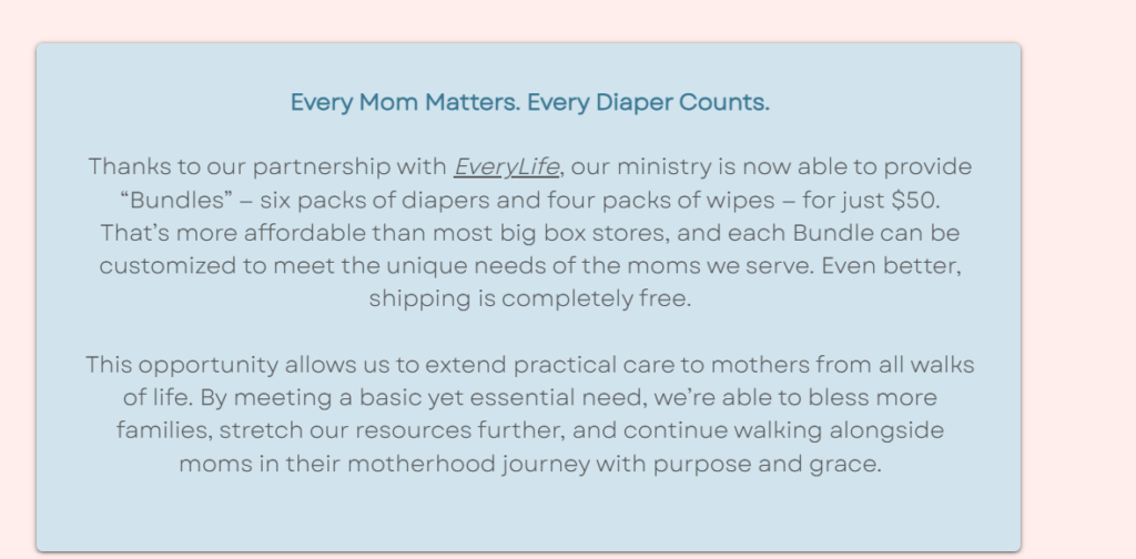 EveryLife Diaper Moms matter